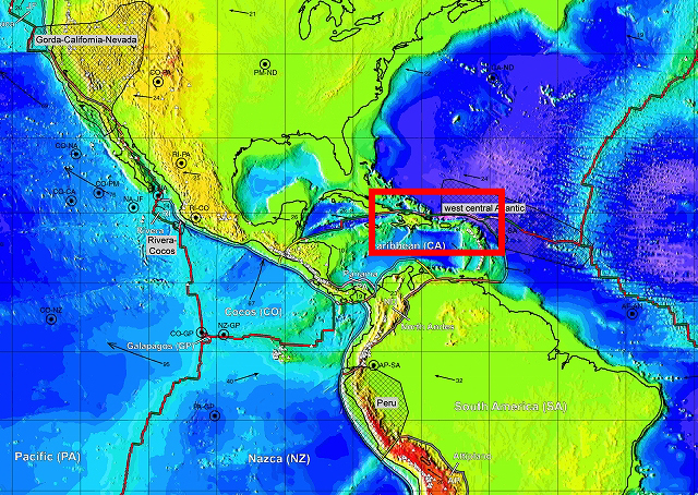 TectonicBG_ver1 P. BirdによるPB2002モデルより.(Bird, P. (2003) An updated digital model of plate boundaries, Geochemistry Geophysics Geosystems, 4(3), 1027, doi:10.1029/2001GC000252)