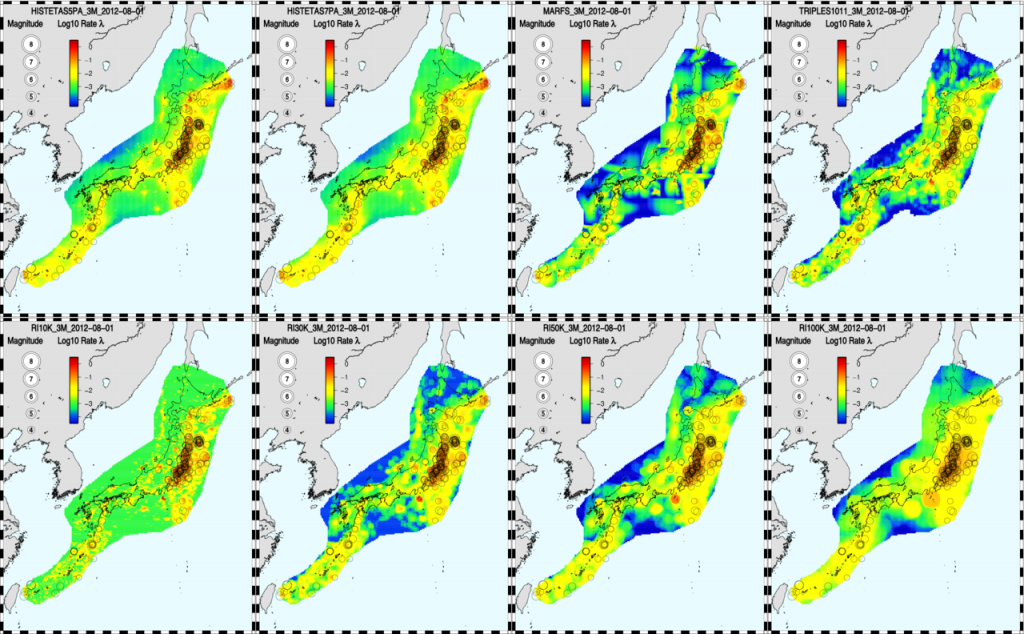 日本列島の地震活動予測モデル（CSEP-Japan）