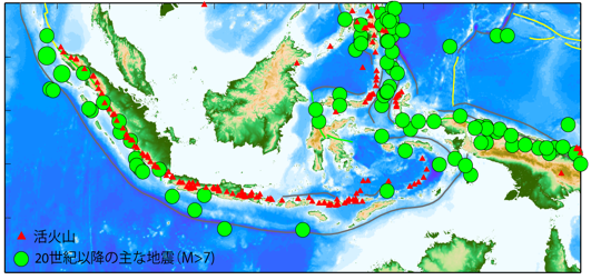 インドネシアの火山