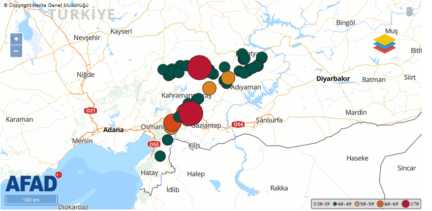 2023年2月6日トルコ南部の地震