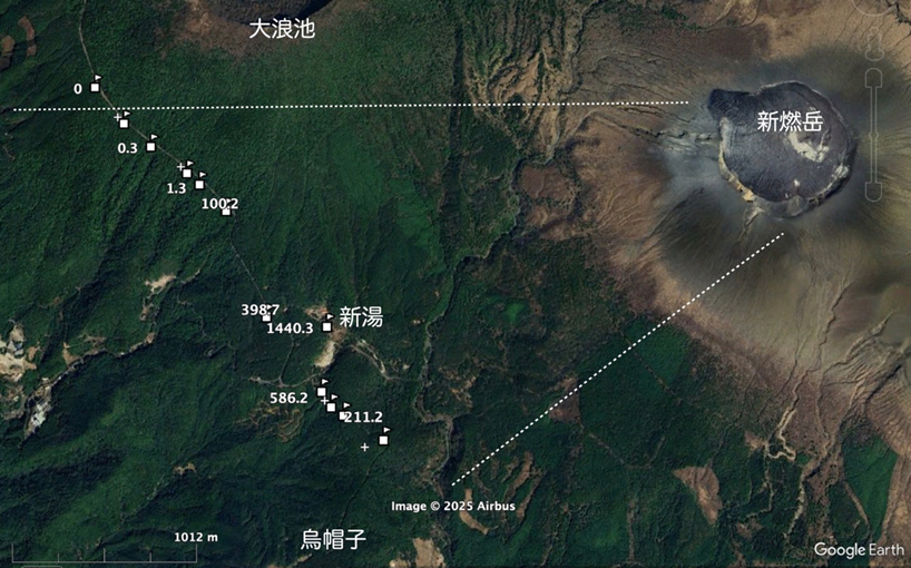 調査地点の地図